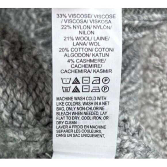 Lucky Brand Sweater Men Medium Gray Shawl Collar Wool Cashmere Blend Handcrafted - Picture 12 of 16